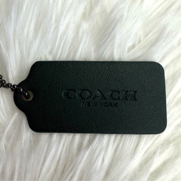 2" COACH Black Fob Bag Charm Hang tag Hangtag - Picture 1 of 2